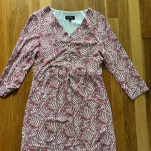 Carol res and white a line dress size 38
